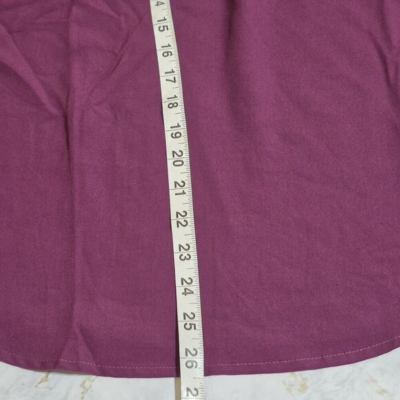 Monday Fun Blouse Women Large Purple Madeigh Button Back Cap Sleeve Relax Airy - Picture 6 of 9